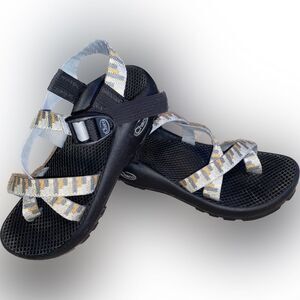 Chaco Z Cloud 2 Womens Size 6 Orange Grey Tetra Print Sandals